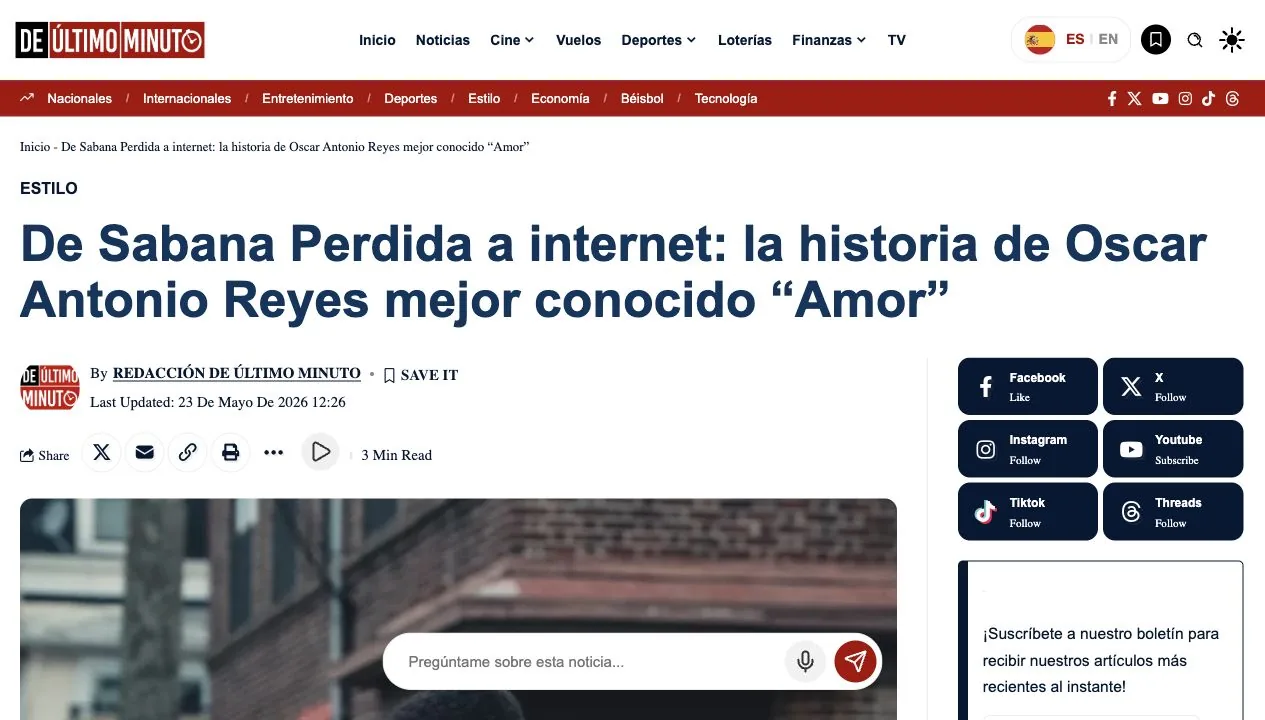 De Último Minuto article preview